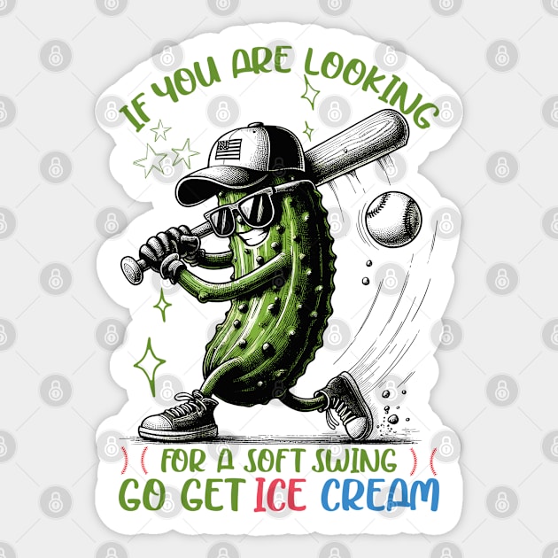 Funny Baseball Player Baseball Lover Sticker by JessArty